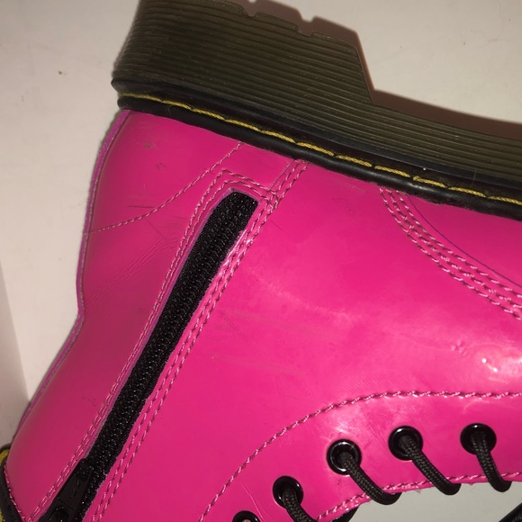 Dr. Doc Martens Delaney Pink Patent Leather Boot Size 5 Euro 36 - Picture 6 of 9